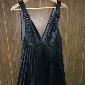 ZARA Black Leather Short Dress